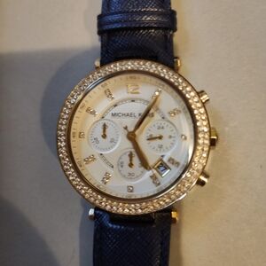 Michael Kors Gold and Blue Watch